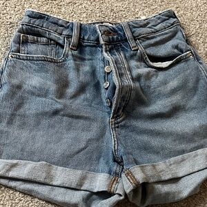 Dynamite High Waist Classic Blue Denim Women's Shorts